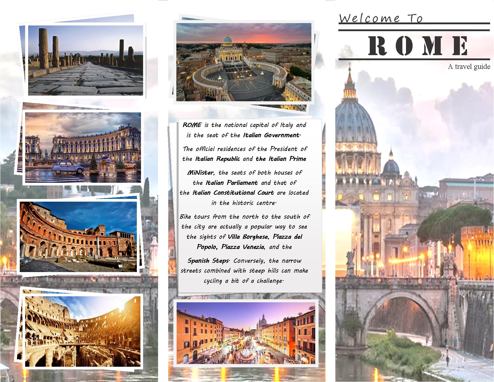 Туристический рекламный буклет путешествие по Италии